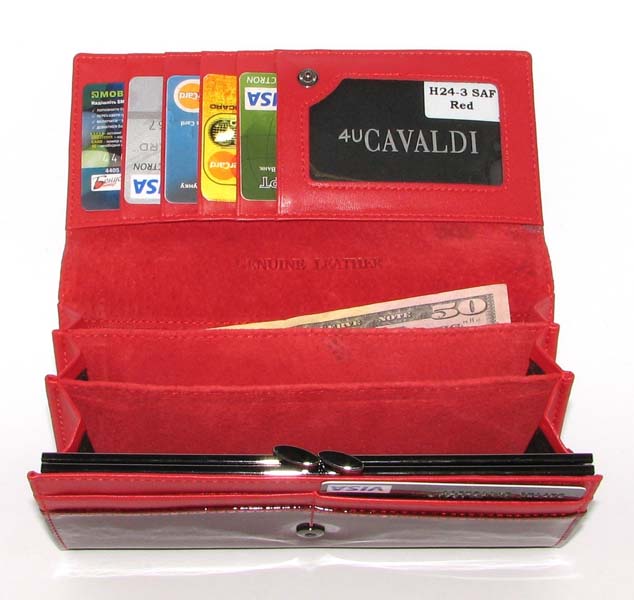 Гаманець жіночий Cavaldi H24-3 SAF Red Гаманець жіночий Cavaldi H24-3 SAF Red